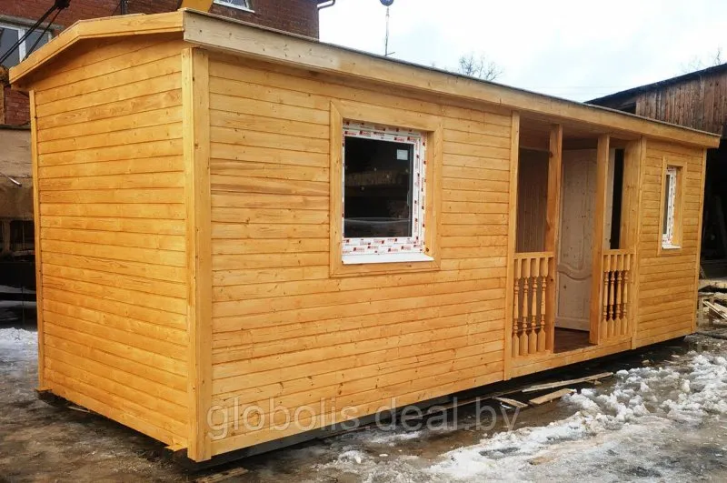 Деревянный вагончик для дачи