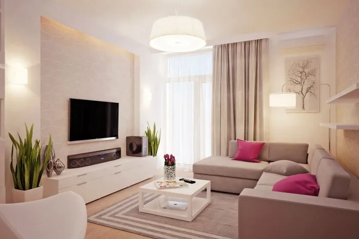 Интерьер зала в квартире 18 кв.м