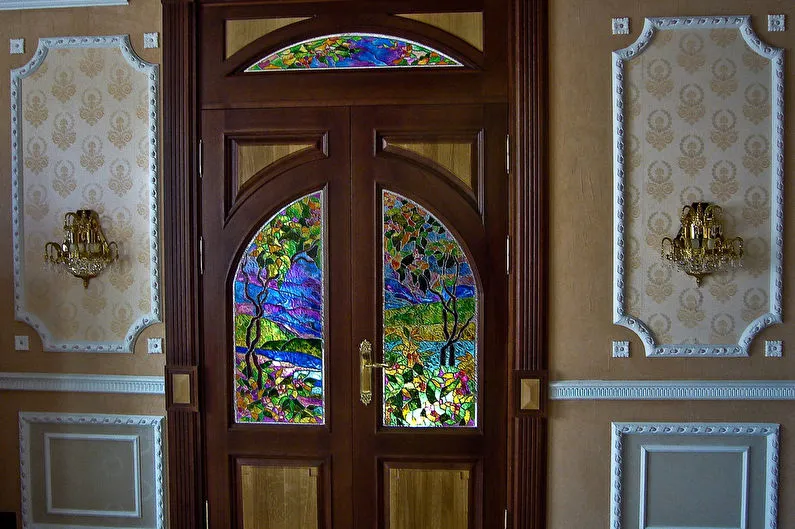 Декор старых дверей своими руками - Витраж