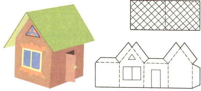Кукольный домик в тетради для бумажных кукол: распечатать шаблон