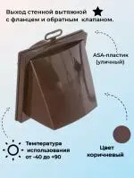 Выход стенной вытяжной Street Line 1515К10ФВ коричневый с фл...