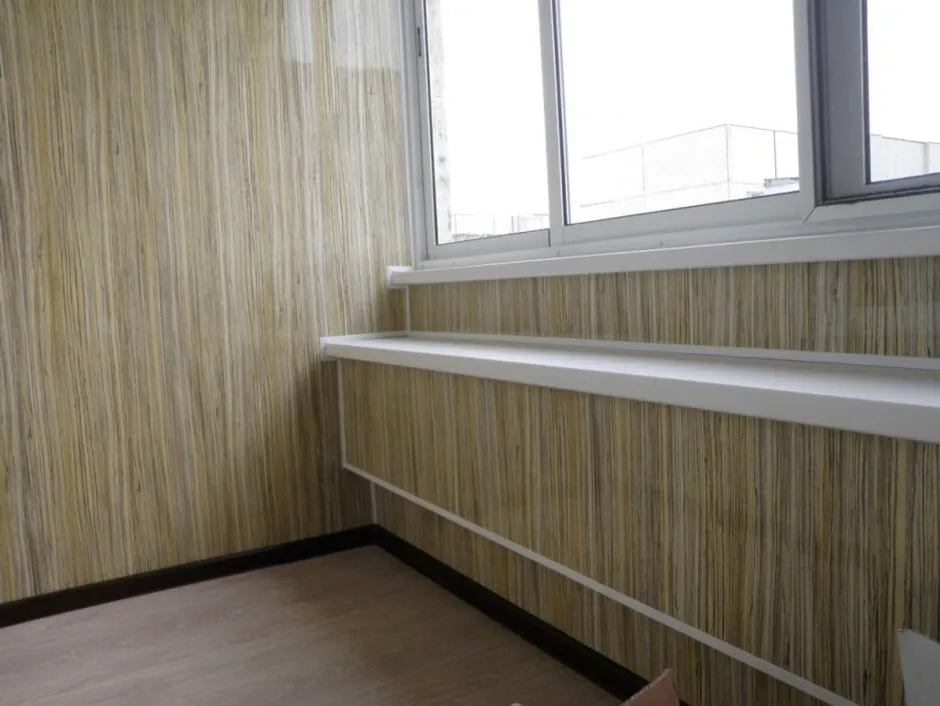Отделка балкона ламинированными панелями