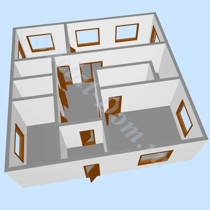 3D модель первого этажа