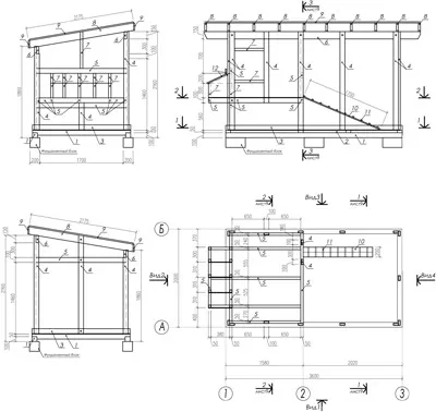 чертежи курятника 10 кур