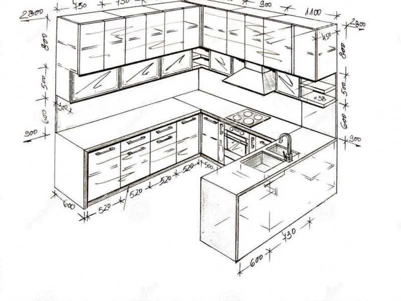 Кухонные базы чертежи