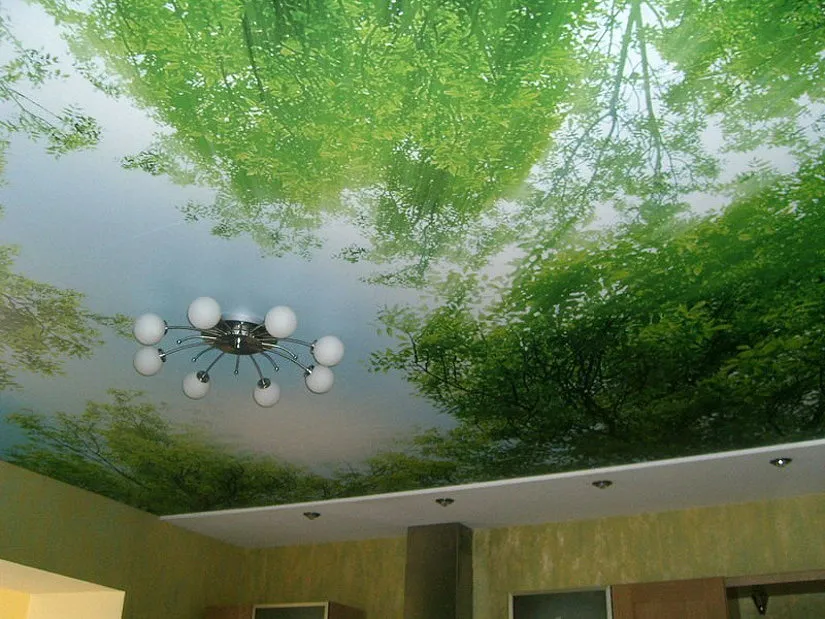 натяжной потолок с фотопечатью