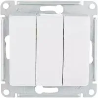 Выключатель 3-кл. СП Glossa 10А IP20 (сх. 1+1+1) 10AX механизм бел. SchE GSL000131 Выключатель 3-кл. СП Glossa 10А IP20 (сх. 1+1+1) 10AX механизм бел. SchE GSL000131