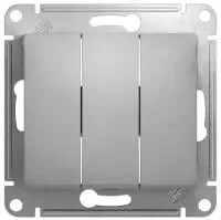 Выключатель 3х1-полюсный Schneider Electric GSL000331 GLOSSA, 10 А, алюминиевый Выключатель 3х1-полюсный Schneider Electric GSL000331 GLOSSA, 10 А, алюминиевый