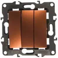 Выключатель трехклавишный ЭРА 12 10AX 250V 12-1107-14 Б0019301 Выключатель трехклавишный ЭРА 12 10AX 250V 12-1107-14 Б0019301