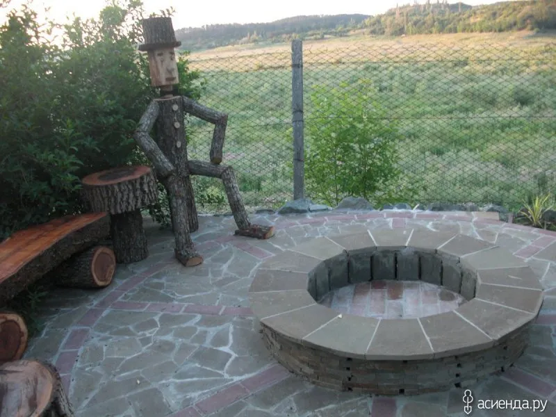 Костровая зона из Хакасского плитняка